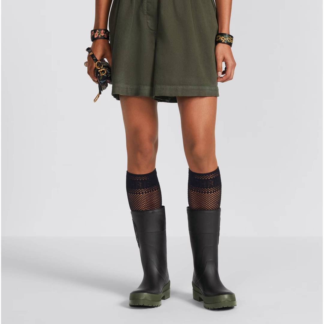 Khaki skirt shop womens rain boots