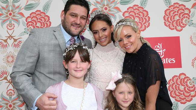 Brendan and Alex Fevola with their children Leni (10), Mia (16) and Lulu (6). Picture: Julie Kiriacoudis