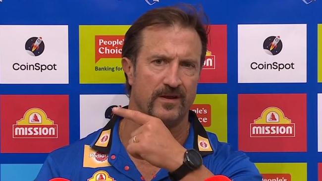 Beveridge was furious at Morris and stormed out of the press conference. Fox Sports.