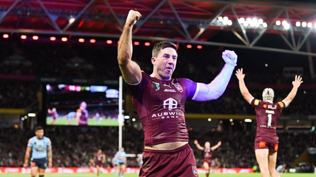 SOO 2022 RD03 Queensland v New South Wales - Ben Hunt, TRY CELEB. Picture: NRL Photos