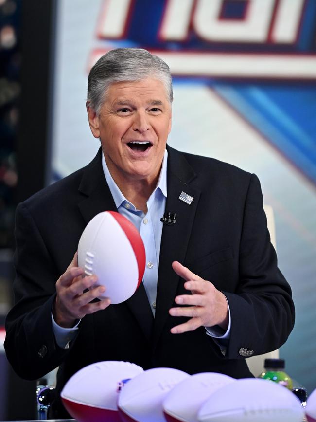 Sean Hannity from Fox News during a live taping in New York. Picture: Getty Images