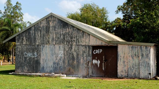 Mission past ... The old mission church building in Pirlangimpi. Picture: Elise Derwin