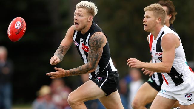 Jordan De Goey says he expects to be at Collingwood next year. Picture: Getty Images