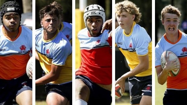 Some of the young guns in the Tahs 15s squad.