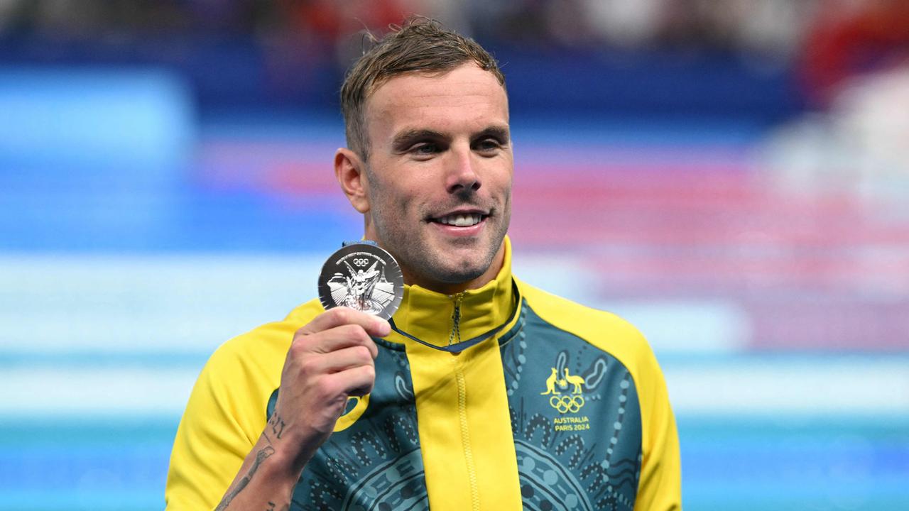 Kyle Chalmers wants to swim on to the LA 2028 Olympics. (Photo by Oli SCARFF / AFP)