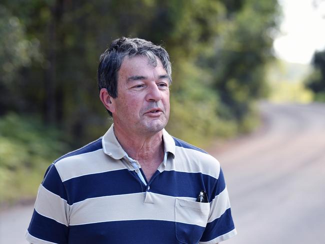 Yandina Creek resident Angelo Reitano is thrilled the dirt road that leads to his property will be sealed after 30 years of campaigning to have the work done. Picture: Patrick Woods.