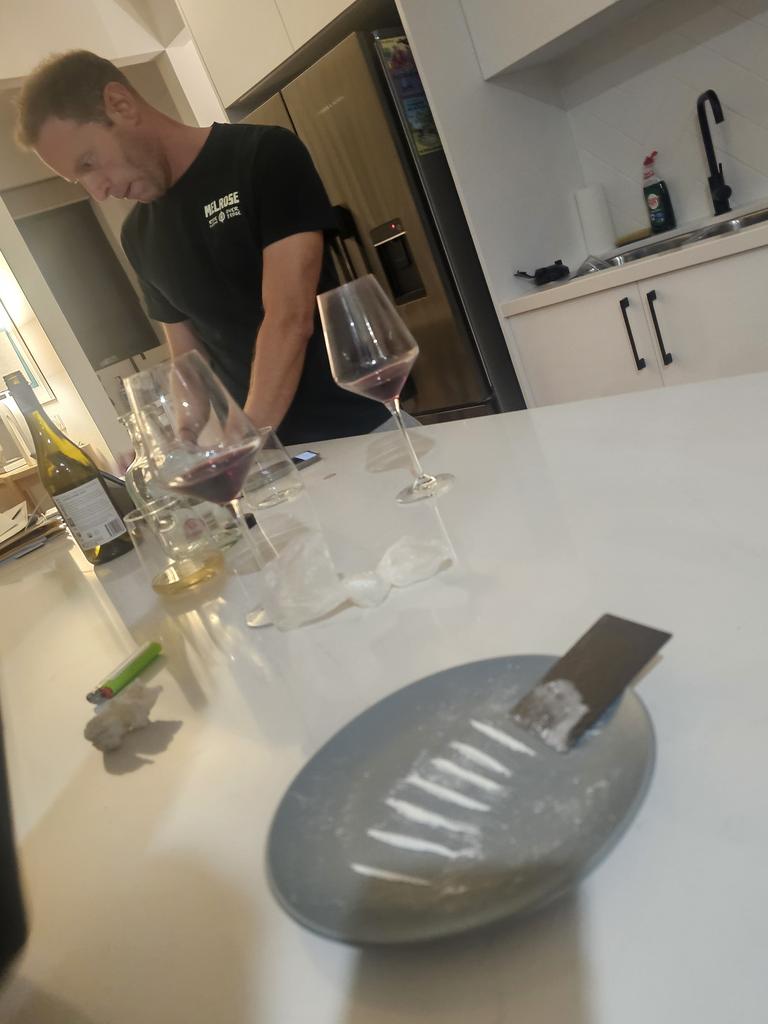 David Speirs wearing the T-shirt at home in his kitchen on June 30.