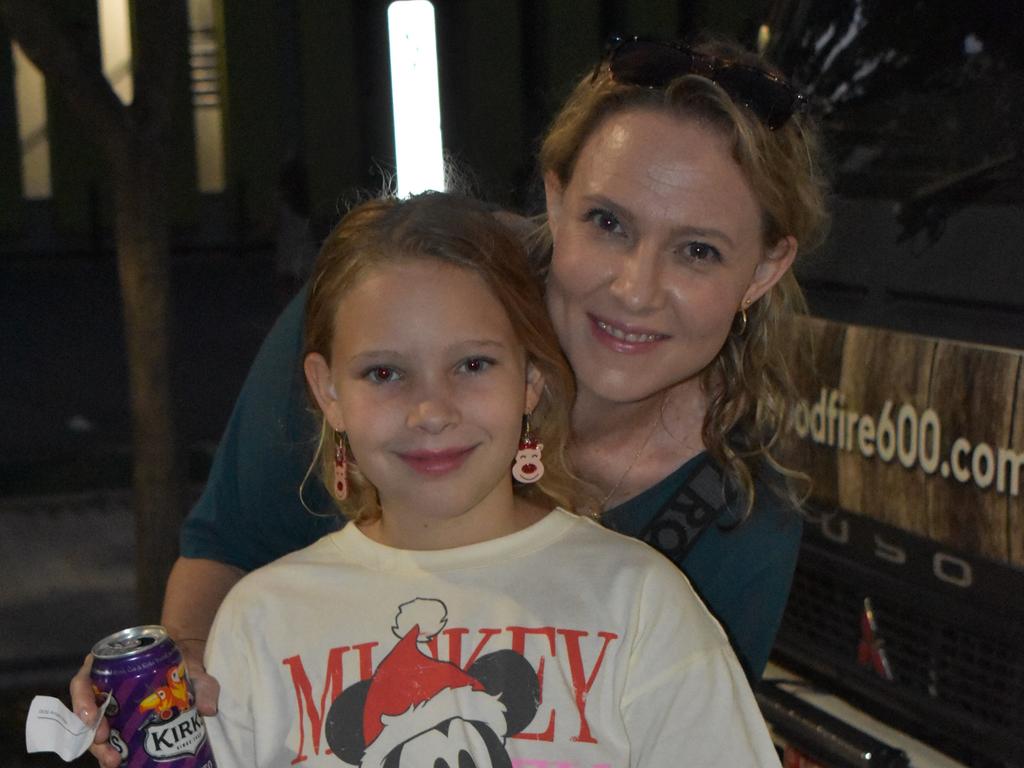 Rebecca and Charlotte Strandquist at the CBD Christmas Fair in Rockhampton on December 3, 2022.