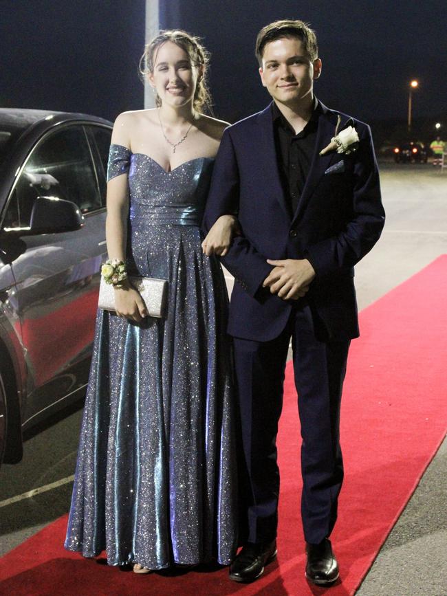 Amelia Hardisty and Zander Ephraims at the 2023 Kepnock State High School formal.