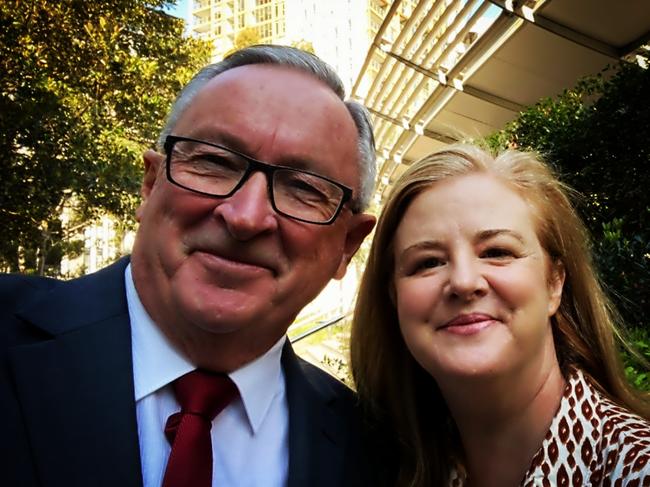 Retiring NSW Health Minister Brad Hazzard with long-serving Media Director Julie Garvey, who is the longest serving media adviser to the government with seven years in the role. Picture: LinkedIn