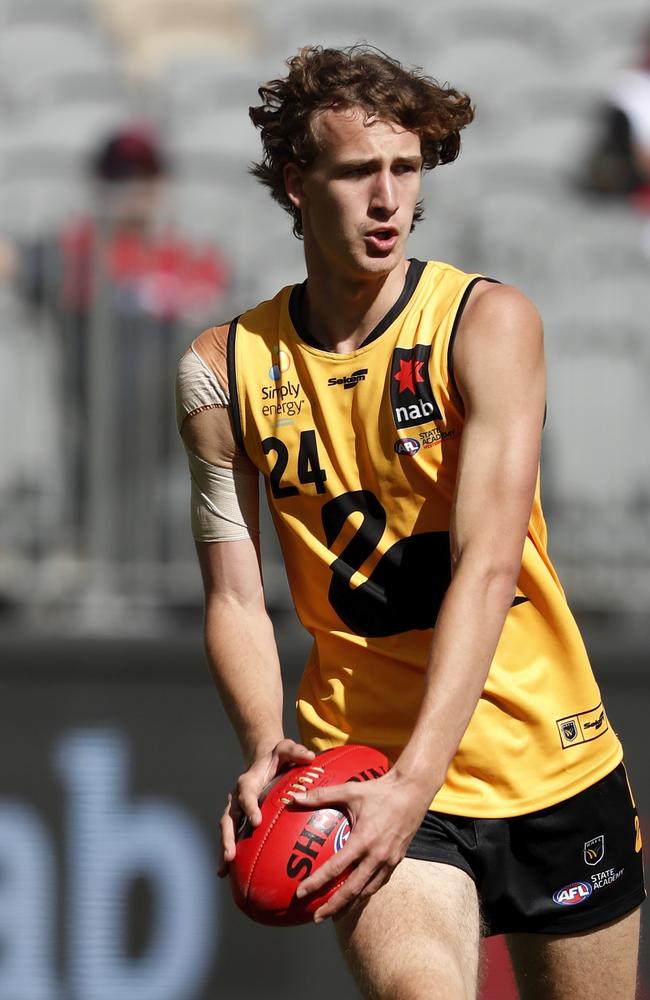 Jedd Busslinger is a graduate from Perth private school Trinity College. Picture: Dylan Burns/AFL Photos