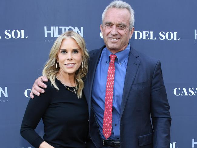 BEL AIR, CALIFORNIA - APRIL 28: Cheryl Hines and Robert F. Kennedy, Jr. attend Barron & Tessa Hilton Host GODDESS Art Show on April 28, 2022 in Bel Air, California. (Photo by Jon Kopaloff/Getty Images)