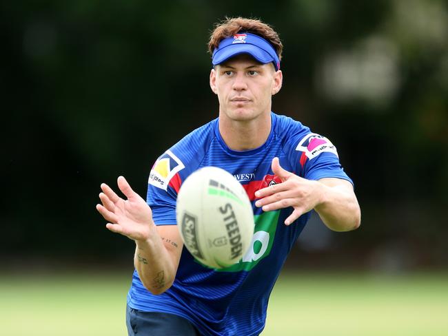 Mostly brilliant, occasionally ineffectual, Kalyn Ponga’s SuperCoach value hinges on who the Knights pick to play five-eighth in 2020. Picture: Tony Feder/Getty Images