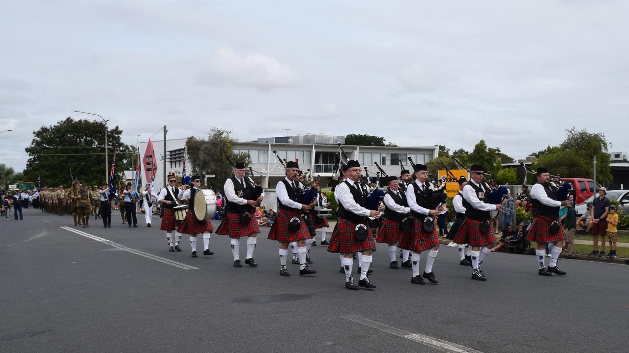 The band at the Rockhampton ANZAC DAY march.