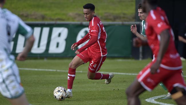 Aamir Abdullah in action for Hume City. Picture: Andrew Batsch.