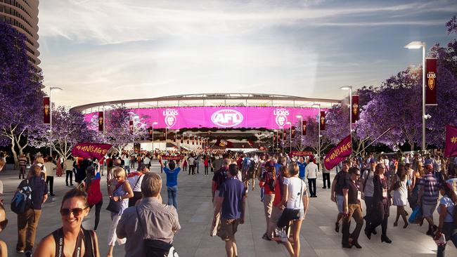 Supplied artist impression of the proposed Gabba redevelopment for the 2032 Olympic Games