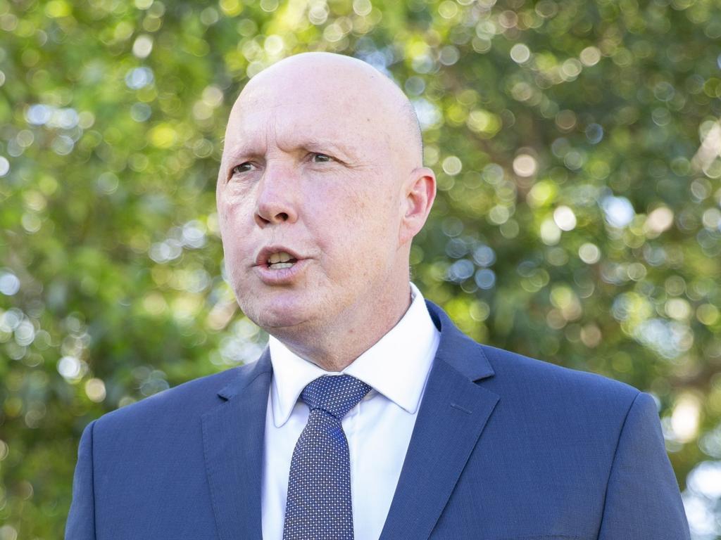 Defence Minister Peter Dutton slammed the Chinese for ‘bullying’ after a navy vessel pointed a laser at an Australian aircraft. Picture: Floss Adams