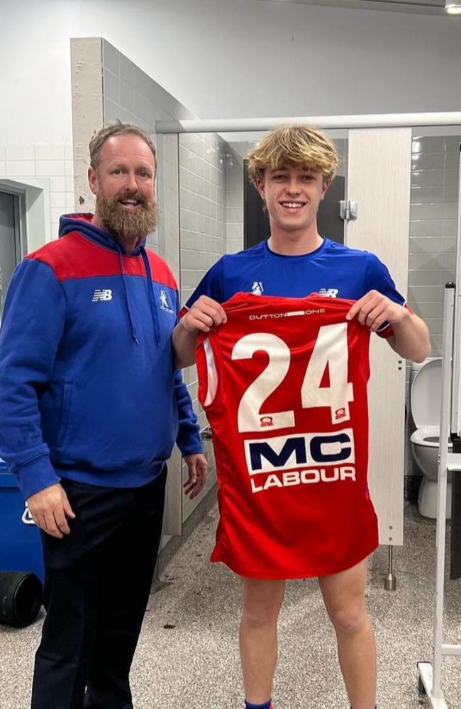 Jonty Robb ahead of his senior debut with the Port Melbourne Colts.