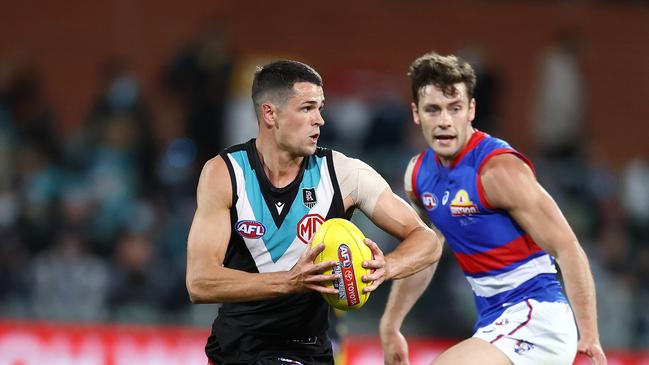 Ryan Burton in this year’s preliminary final against the Bulldogs. Picture: Michael Klein