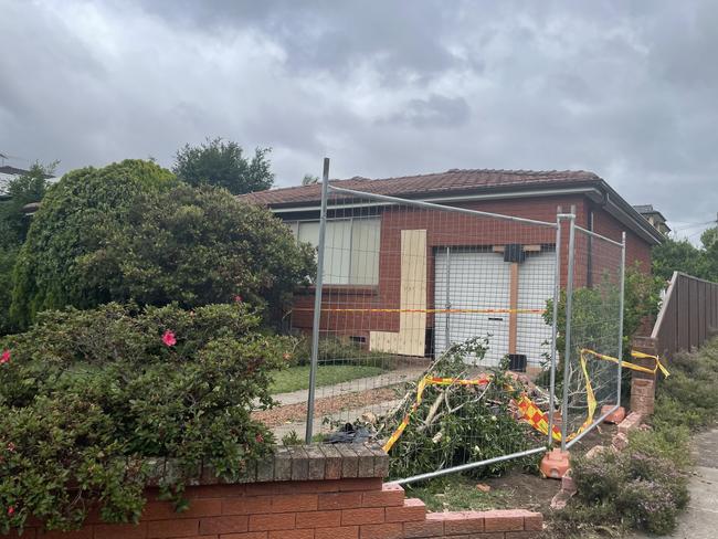 The damaged home. Picture: NewsLocal