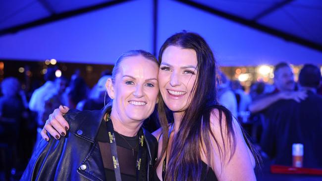 Sam Eldridge and Bec Notterc at the Out 2 Lunch Festival 2025 on Saturday at Broadwater Parklands Southport for Gold Coast at Large. Picture, Portia Large.