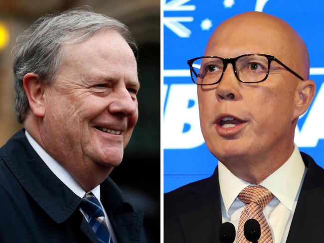 Former coalition treasurer Peter Costello, and former Liberal and opposition leader Peter Dutton