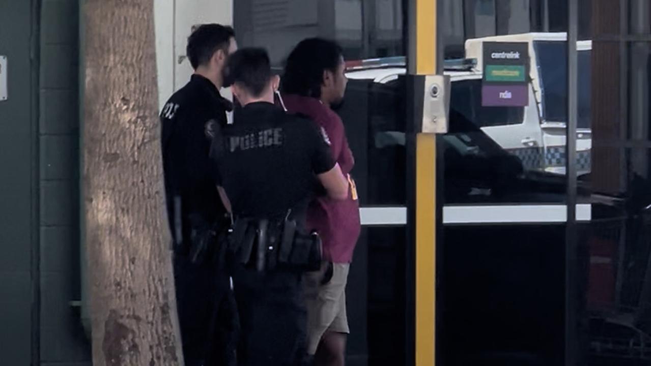 Darwin's Knuckey Street was brought to life on Thursday when police, with the assistance of a K9, arrested a man in a second-story carpark.
