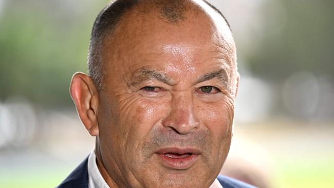 Eddie Jones will leave Rugby Australia this month. Picture: Saeed Khan / AFP