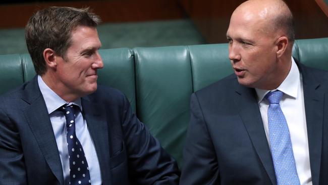 Christian Porter and Peter Dutton. Picture: Gary Ramage