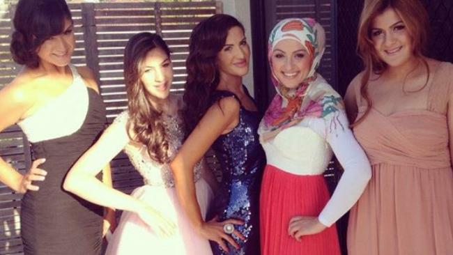 Five of Salim Mehajer’s sisters four years ago: Aisha (now Aiisha), Mary, Kat, Zena and Sanaa.