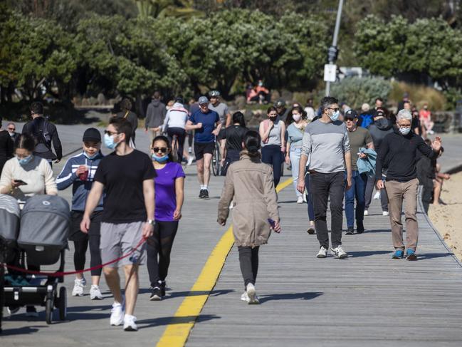 Lockdown restrictions in the city meant Melburnians were limited in celebrating AFL’s biggest day of the year. Picture: NCA NewsWire/Paul Jeffers