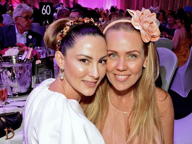 Yvette Hardy and Kirsten Kruck at Melbourne Cup celebrations at GCCEC, Broadbeach. Picture: Regina King.