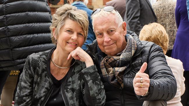 South Australians gathered at Parliament House, North Tce, to witness the Proclamation of the ascension of King Charles III. Picture: Matt Loxton