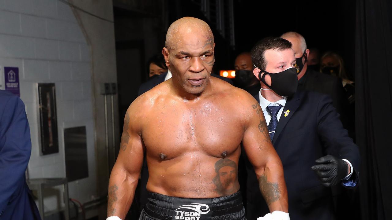 Mike Tyson has still got it. Photo by Joe Scarnici / GETTY IMAGES /AFP.