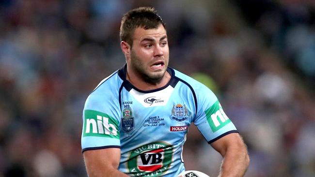 Wade Graham during game 3 of the 2016 Origin series between the NSW Blues and the Queensland Maroons at ANZ Stadium , Homebush .Picture : Gregg Porteous