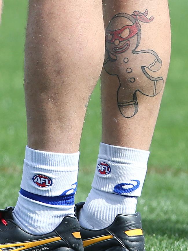 Liberatore’s ink on a cal. Pic: Michael Klein