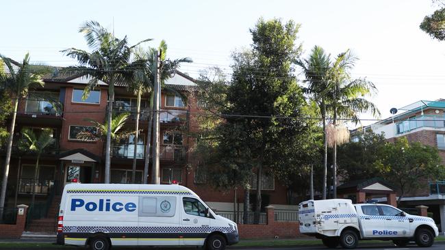 Police at the scene on Monday. Picture: John Grainger