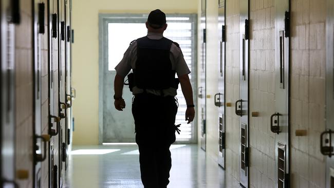 A corrections officer at Borallon Correctional Centre in Brisbane. Picture: Jono Searle/AAP