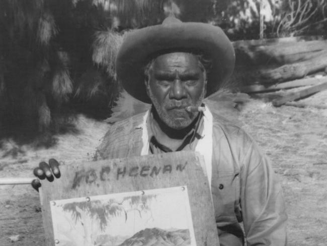 **This picture has a scanned reverse - see associated content at the bottom of the details window**Aboriginal artist Albert Namatjira and family