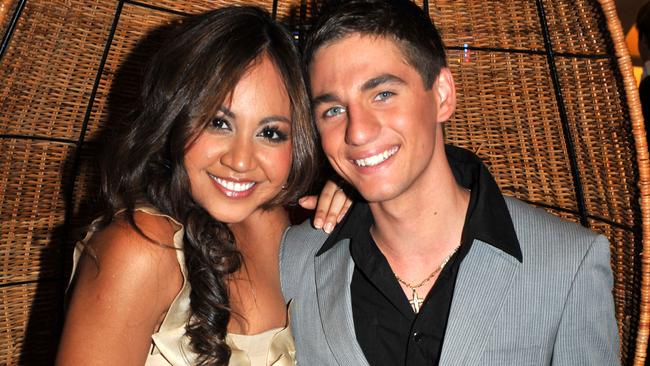 Jessica Mauboy and boyfriend Themeli Magriplis at the World Premiere of Bran Nu Dae in 2009.