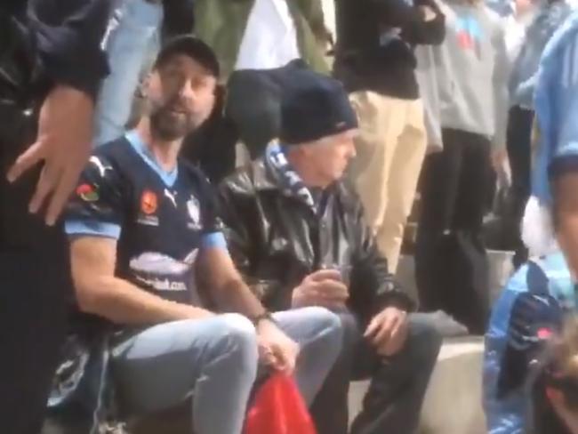 Tom Miles‏ @TomMile43729676 12h12 hours agoMore10 Uniformed Police and 4 security guards evict a father who wanted to take his disabled daughter to the closest toilet. @ALeague @9NewsSyd @SydneyFC #SYDvMVC #BigBlue #ALeagueThe Sydney FC, Melbourne Victory A-League semi-final was far from controversial, but the actions of security and NSW Police have come under fire on social media as one fan was escorted out of the ground.