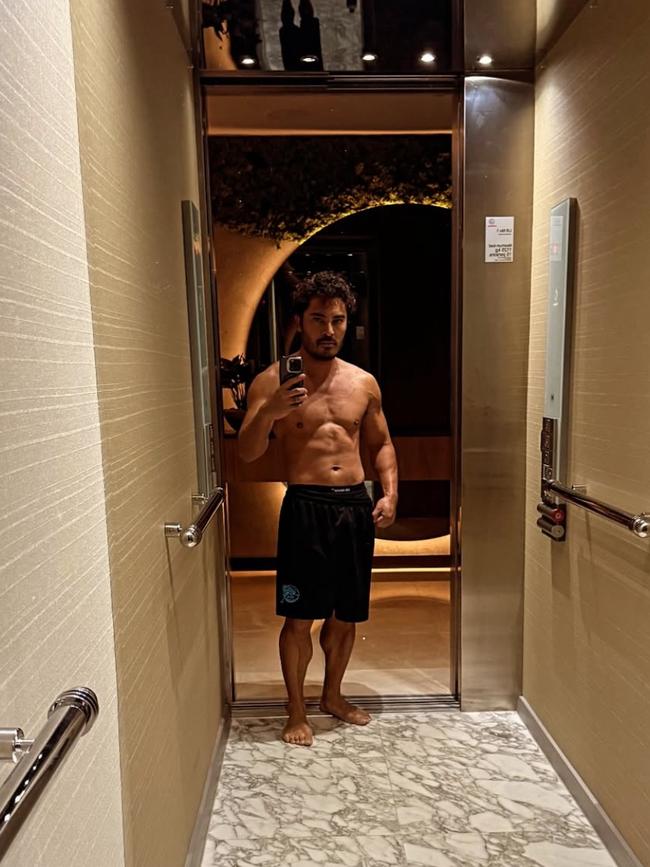 Billionaire Laurence Escalante on Instagram on Monday, saying ‘yay for jetlag. No sleep for a big day’.