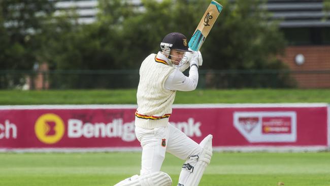 Peter Handscomb batting for St Kilda in the Premier Cricket elimination final last Saturday.