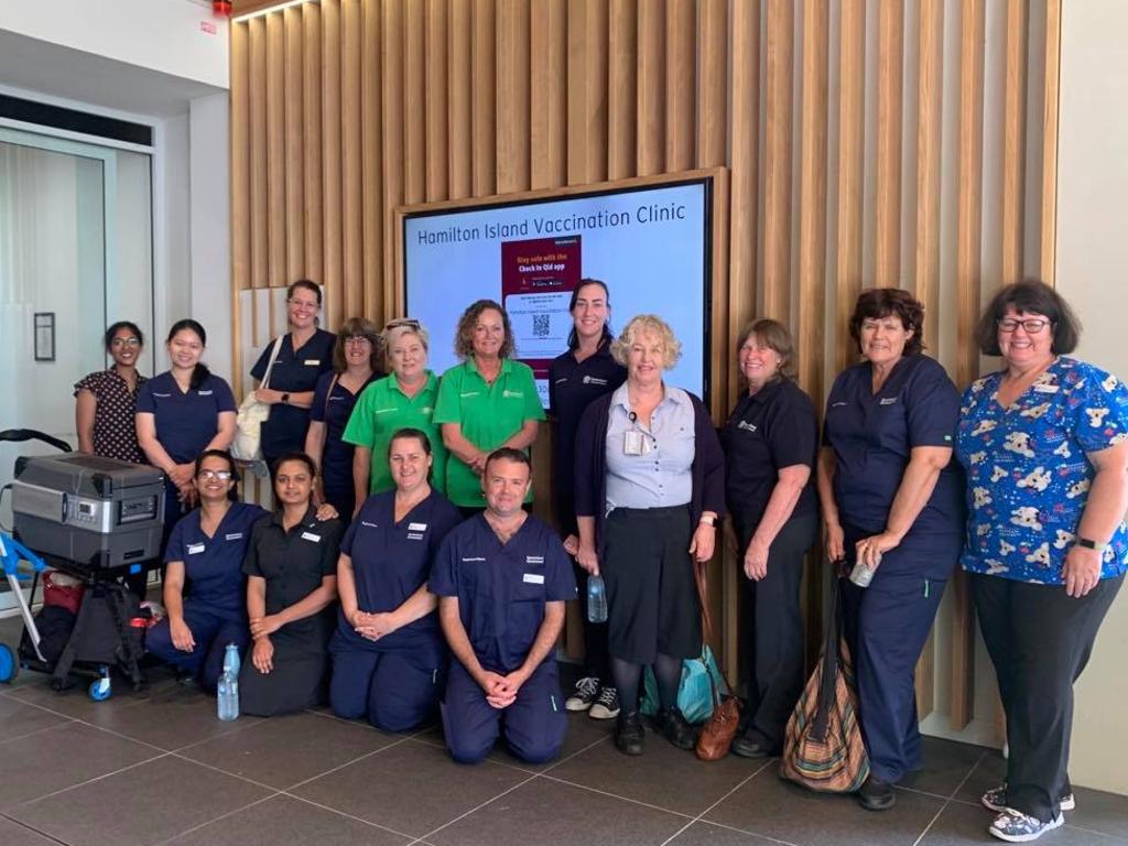 A vaccination hub opened at Hamilton Island’s conference centre for the weekend