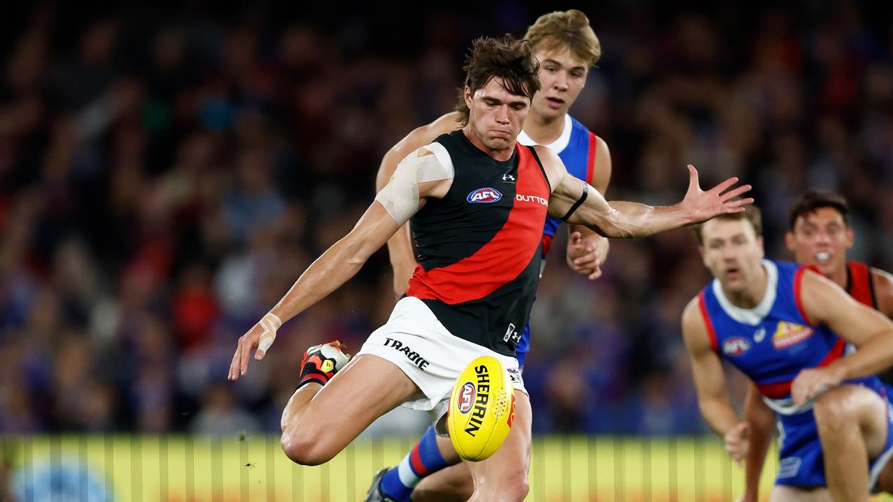 Durham has impressed during his time with the Bombers. (Photo by Michael Willson/AFL Photos via Getty Images)