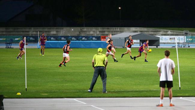 Port Melbourne and Coburg trial AFLX in March. Picture: Supplied