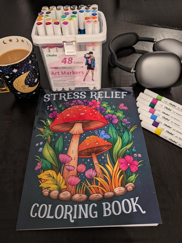 Stress Relief: Adult Coloring Book. Picture: Lauren Chaplin/Supplied