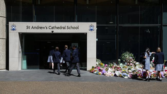 St Andrew’s School is working with counsellors to ensure students, staff and parents are supported following the horrific death. Photo by: NCA NewsWire /Gaye Gerard