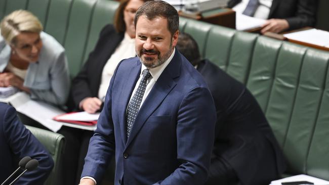 Industry and Science Minister, Ed Husic, during Question Time at Parliament House in Canberra. Picture: NCA NewsWire / Martin Ollman