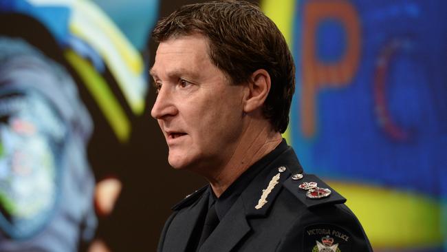 Victoria Police Chief Commissioner Shane Patton says it’s the biggest operation the force has undertaken in decades. Picture: Andrew Henshaw